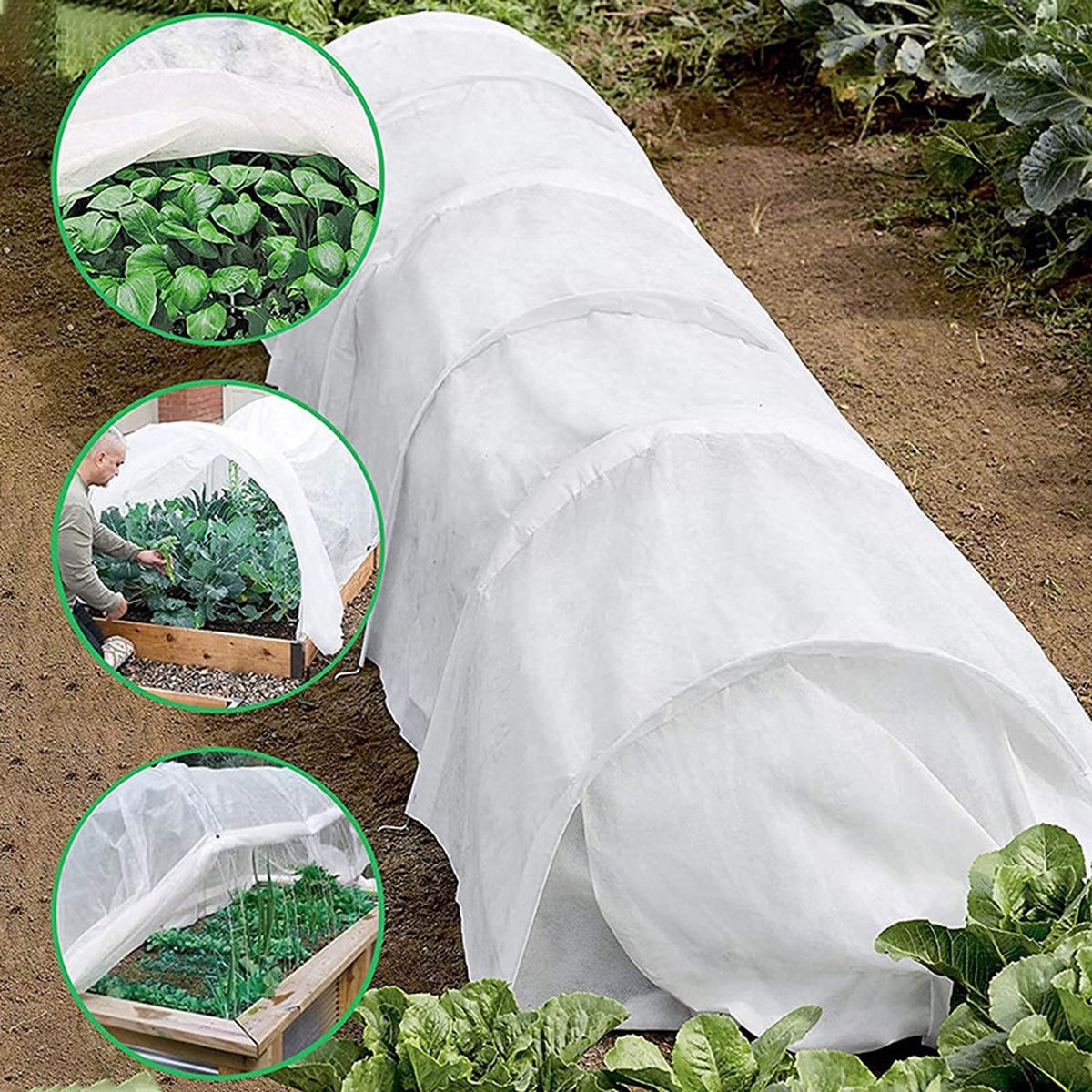 Frost Protection Plant Cover - Winter Cover Winter Protection - Plant Cover - Winter Cover - Durable - Frost Protection - Plant Cover - For the Garden, Raised Bed, Plants, Frost Blanket, Outdoor Flowers and Vegetables - 1.5 X 5 M - White - 1 Piece - Image 4