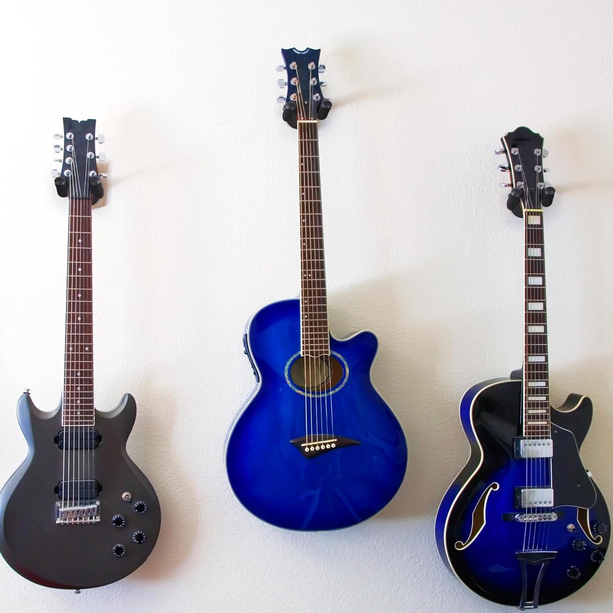Guitar Wall Bracket - 2 Pieces - Guitar Hook - Wall Mount for Hanging Guitar - Guitar Holder - Guitar Hanger - Guitar Support - Wall Hook - Guitar Hook - Wall-Mounted Guitar Holder - Guitar Accessories - Wall Bracket - Hanger - Hook - Wall Support - Image 2