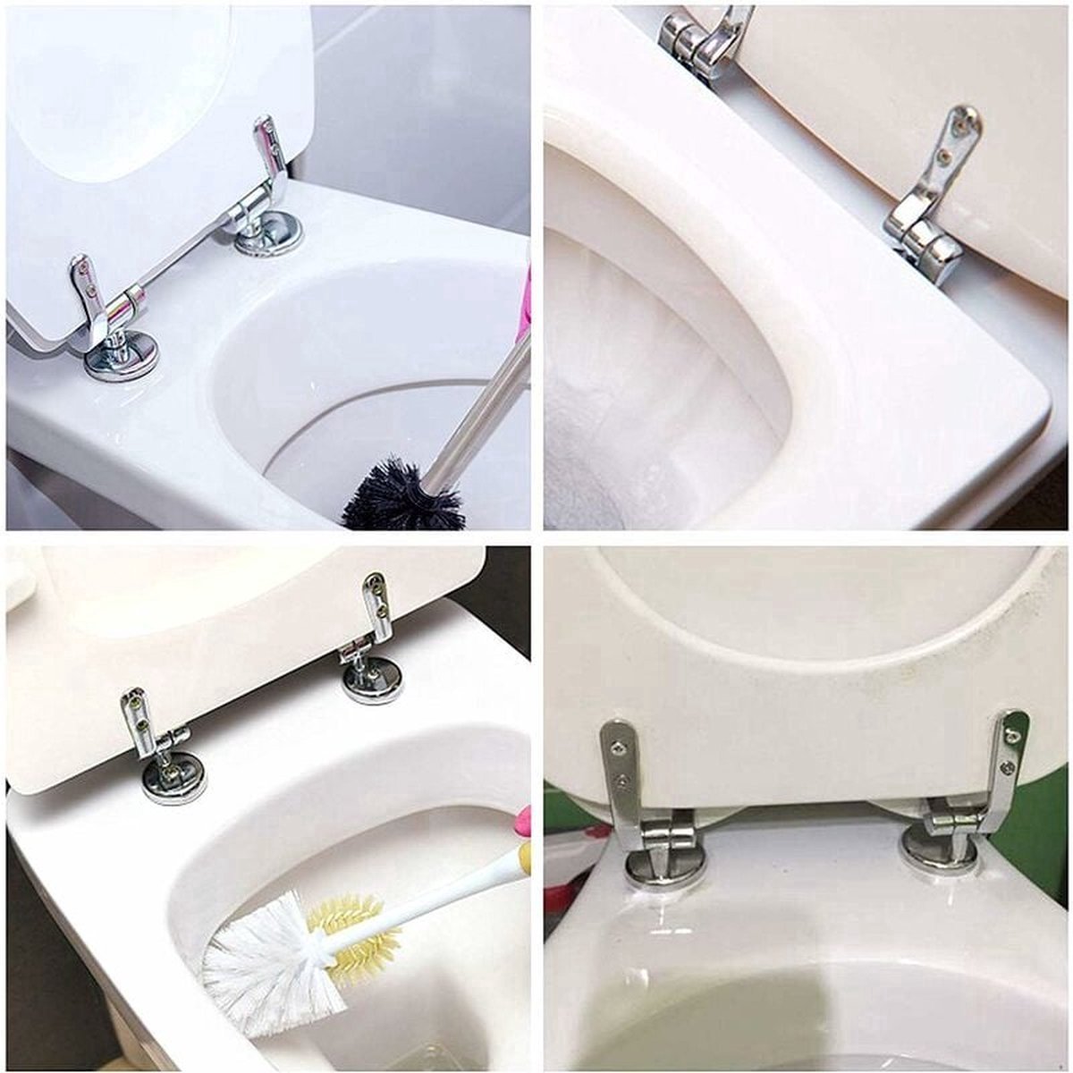 Toilet Seat Hinges Fittings - Mounting Set for Wooden, Resin, and MDF Toilet Seats - Image 4