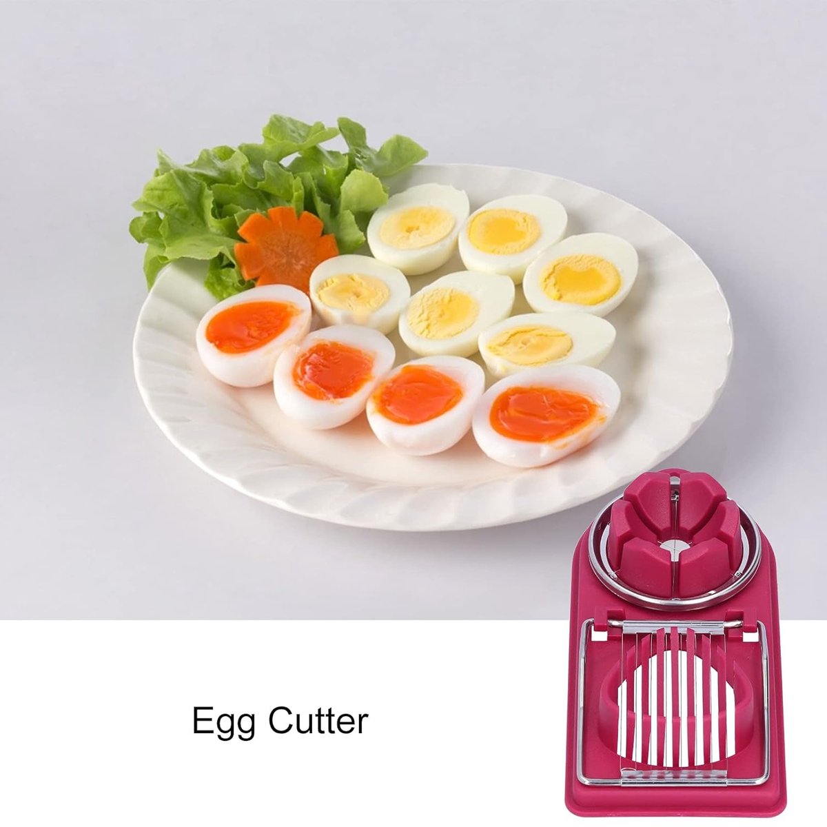 Egg Slicer - 2 in 1 Multifunctional Egg Slicer - Combination Egg Slicer - Stainless Steel - Durable - Egg Slicer - Eggs - Egg Divider - Eggslicer - Egg Tools - Dishwasher Safe - Handy & Practical - Image 4