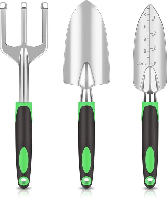 3-Piece Garden Tool Set - Gardening Set - Garden Kit - Tools for the Garden - Hand Tools - Garden Shears - Ideal Garden Gift for Women and Men - For Garden Lovers - Green