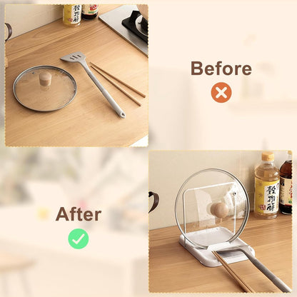 Pot lid holder - Foldable pot lid holder - Lid holder - Lid storage rack - Scratch and rust free - Adjustable - pot lid holder - durable cooking spoon holder - kitchen lid holder - Image 5