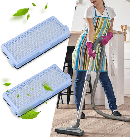 Active HEPA Filter Set 2 Pieces Suitable For Miele Classic Compact C1, Complete C2 & C3 - Replaceable - Vacuum Cleaner Parts - Vacuum Cleaner Filter - Impurity Filter - Blue - Image 5