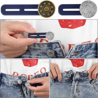 Buttonhole Extender - 12 Pieces - Trouser Expander - 15-17 MM - Silicone - Jeans Trouser Expander - Button Expander - Trouser Buttonhole Extender - Jeans Buttons - Trouser Elastic - Trouser Widening Button - Maternity Trouser Expander - Buttonhole Elastic - Image 4