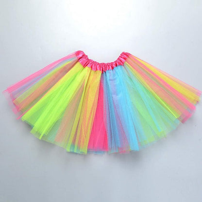 Skirt - Princess Dress - Rainbow Tutu - Colored Tulle Skirt - Rainbow Tutu Skirt - Princess Fancy Dress - Carnival Costumes - Fancy Dress - Girl - for Carnival /Party /Holiday /Halloween /Christmas Gifts - Image 3