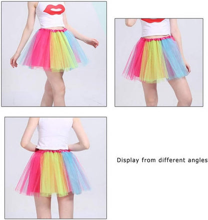 Skirt - Princess Dress - Rainbow Tutu - Colored Tulle Skirt - Rainbow Tutu Skirt - Princess Fancy Dress - Carnival Costumes - Fancy Dress - Girl - for Carnival /Party /Holiday /Halloween /Christmas Gifts - Image 4