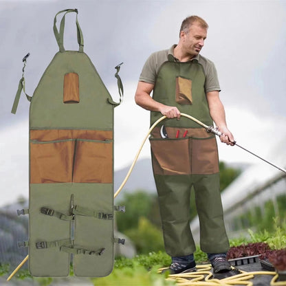 Apron - Work Apron - 6 Pockets - Adjustable - Durable - High Quality Oxford Cloth - Hobby Apron - Carpenter Apron - Canvas Apron - BBQ Apron - Garden Apron - Multifunctional Apron - Green - For Men's Workshop - Image 3