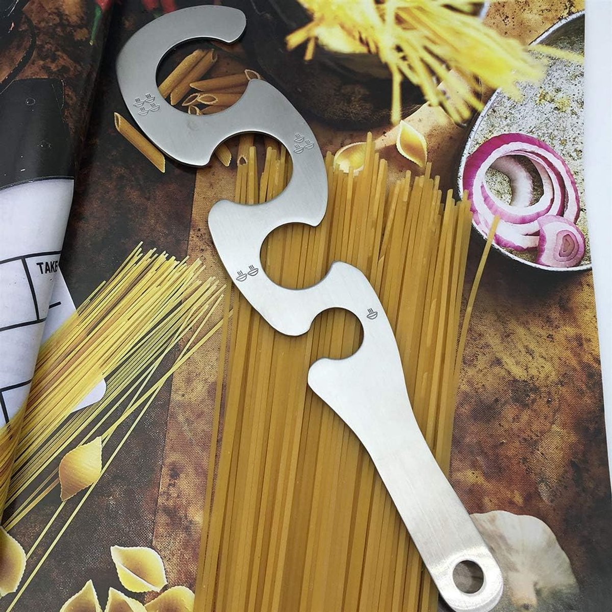 Spaghetti Measurer - Professional Pasta Measuring - 4-Hole S-Shaped Portable Spaghetti Meter - Multifunctional Spaghetti Meter - Universal Pasta Meter - Spaghetti Portioner - Spaghetti Measuring - Small Spaghetti Measurer - Fast Efficient Pasta Measuring  - Image 2