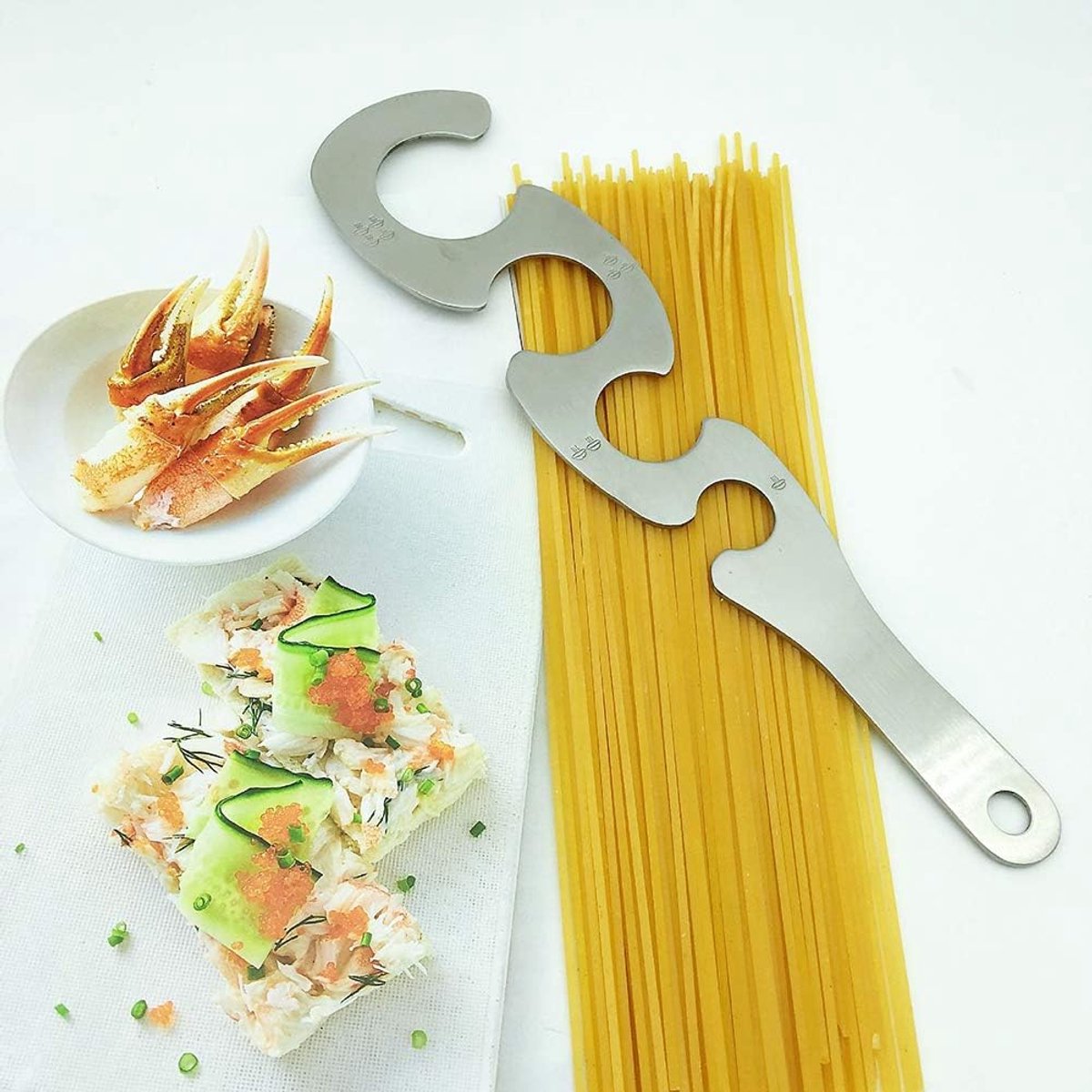 Spaghetti Measurer - Professional Pasta Measuring - 4-Hole S-Shaped Portable Spaghetti Meter - Multifunctional Spaghetti Meter - Universal Pasta Meter - Spaghetti Portioner - Spaghetti Measuring - Small Spaghetti Measurer - Fast Efficient Pasta Measuring  - Image 4