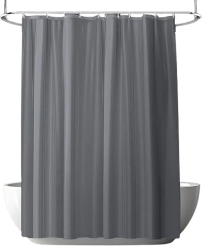 Anti-Mold Shower Curtain - Solid Color - Waterproof - Peva - Shower Curtain 180x200 Cm - Washable - Shower Curtain - Dark Grey - With 12 Shower Curtain Hooks
