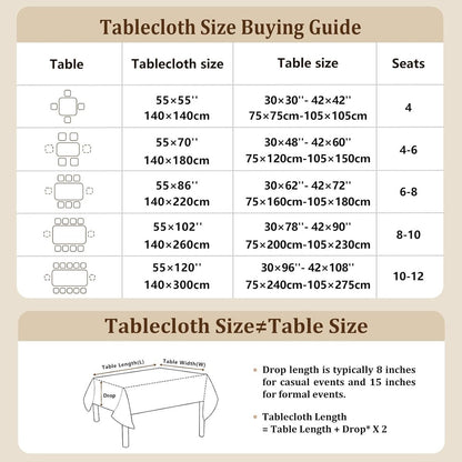 Tablecloth - 140x300cm - Luxury Stylish Oilcloth - Beautiful Protecttable - Water-repellent Tablecloth - Anti-Slip Oilcloth - Heat-resistant Tablecloths - Cotton Tablecloth - Image 5