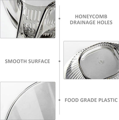 Drain Basket - Sieve with Funnel - Draining Sieve - Kitchen Sieve - Drying Rack - Plastic - Draining Cooked Noodles - Multifunctional - For Washing Food, Vegetables and Fruit - For Kitchen Sink - Grey - Image 5