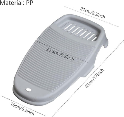 Washboard - Mini Hand Washboard - Underwear Washboard - Washboard for Children - Non-slip - Household Use for Students - Used for Washing Clothes and Small Items by Hand - Perfect for Washing Clothes and Socks - Plastic - Grey - Image 5