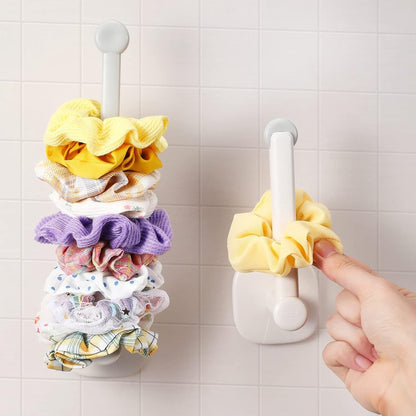 Towel Hook - 2 Pieces - Wall Hook - Coat Hook - Hanging Hook - Adjustable Hook - Hooks - Towel Hooks - Kitchen Roll Holder - No Drilling Required - Stainless Steel - Self-Adhesive - Tea Towel Hanger - For Kitchen/Bathroom/Garage/Office - White - Image 4