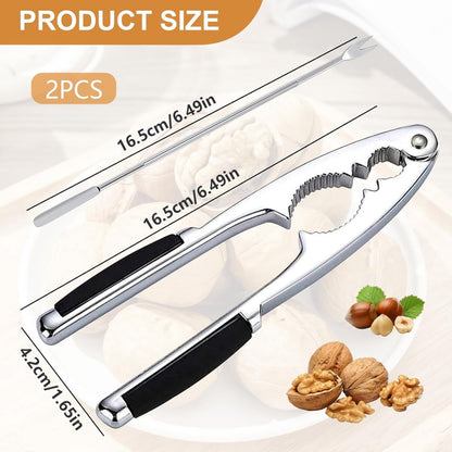 Nutcracker - Stainless Steel - Walnut / Nut Cracker - Walnut Cracker - Fork with Pulp Extractor - Pulp Extraction - Chestnut Clip - Nutcracker - Kitchen Utensils - Ideal for Walnuts, Hazelnuts, Chestnuts, Nuts and Other Dried Fruits - Image 5
