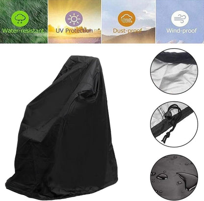 Wheelchair Protective Cover - Universal - Wheelchair Cover - Premium Wheelchair Cover - 130 x 115 x 75 Cm - With Drawstring - Mobility Scooter Protective Cover - Rain Cover - Waterproof - Wheelchair - Black - Image 5