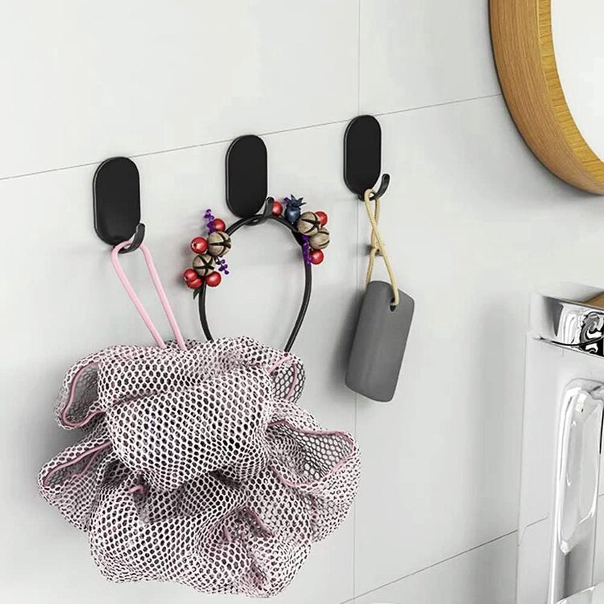 10 Self-Adhesive Hanging Hooks - Stainless Steel - Towel Hooks - Thicker - Wall Hooks - Stick-on Hooks - Towel Hooks - Multifunctional Hook - Clothes Hook - Traceless - Kitchen / Bathroom - Suitable for Various Wall Surfaces - Image 4