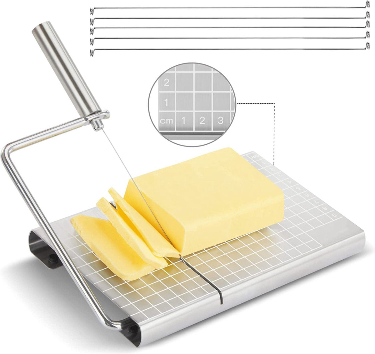 Cheese slicer young cheese - OUCONGK Cheese slicer stainless steel wire butter bread sandwich Cheese slicer young cheese - Image 3