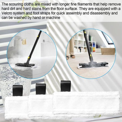 Accessory Set Suitable For Kärcher Easyfix Sc2, Sc3, Sc4 & Sc5 - Steam Cleaner Accessories - 12-Piece - Replacement Microfiber Cloths - Mop Pad - Steam Cleaner Brushes - Replacement Parts - Powerful Stain Removal - Image 2