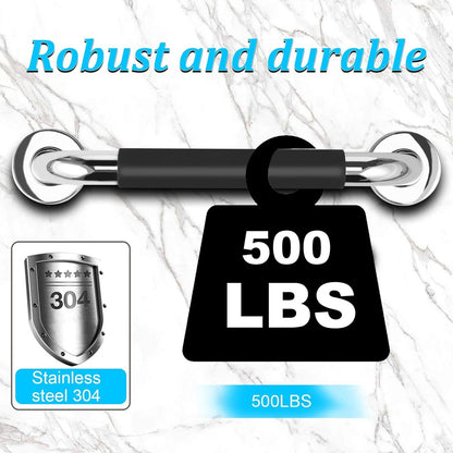Wall Bracket - Extra Grip - Handle/Wall Grab Bar for Bathroom/Shower/Toilet - 30cm - Toilet Grab Bar - Bath Grab Bar - Shower Grab Bar - Non-Slip Grab Bar - Bathroom - Kitchen - Stairs - Kitchen Cabinet Handle - Furniture Hardware - Mounting Hardware Incl - Image 4