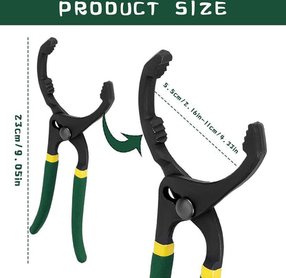 Oil Filter Pliers 10" - Oil Filter Pliers - Oil Filter Wrench - Rubber Handle - Self-clamping - Adjustable Tool - With Non-Slip Grip - Adjustable From 55 mm to 130 mm - Remove Filter Quickly and Without Slipping - Image 5