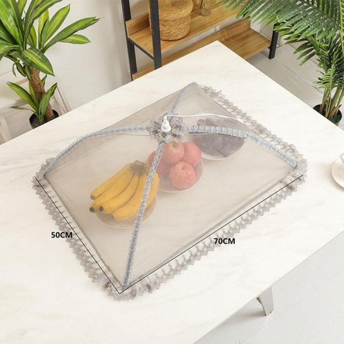 Fly Cover - 2 Pieces - Food Cover - Food Cover - 50 x 70 Cm - High Density - Foldable Food Covers - Food Cover - Perfect Protection For Food - For Barbecues, Picnics & Indoors - Protection Against Flies & Wasps - Image 2