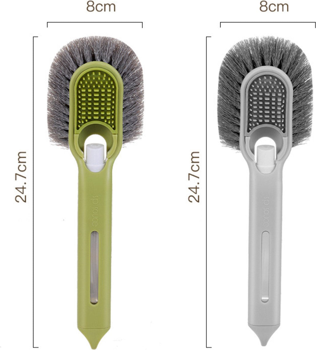 Shoe Cleaning Brush - Shoe Brush - Set of 2 Multifunctional Liquid Shoe Brushes - Refillable - Cleaning - Brush - Brush for Shoes - Shoe Care - Soft with Liquid Box - Image 2