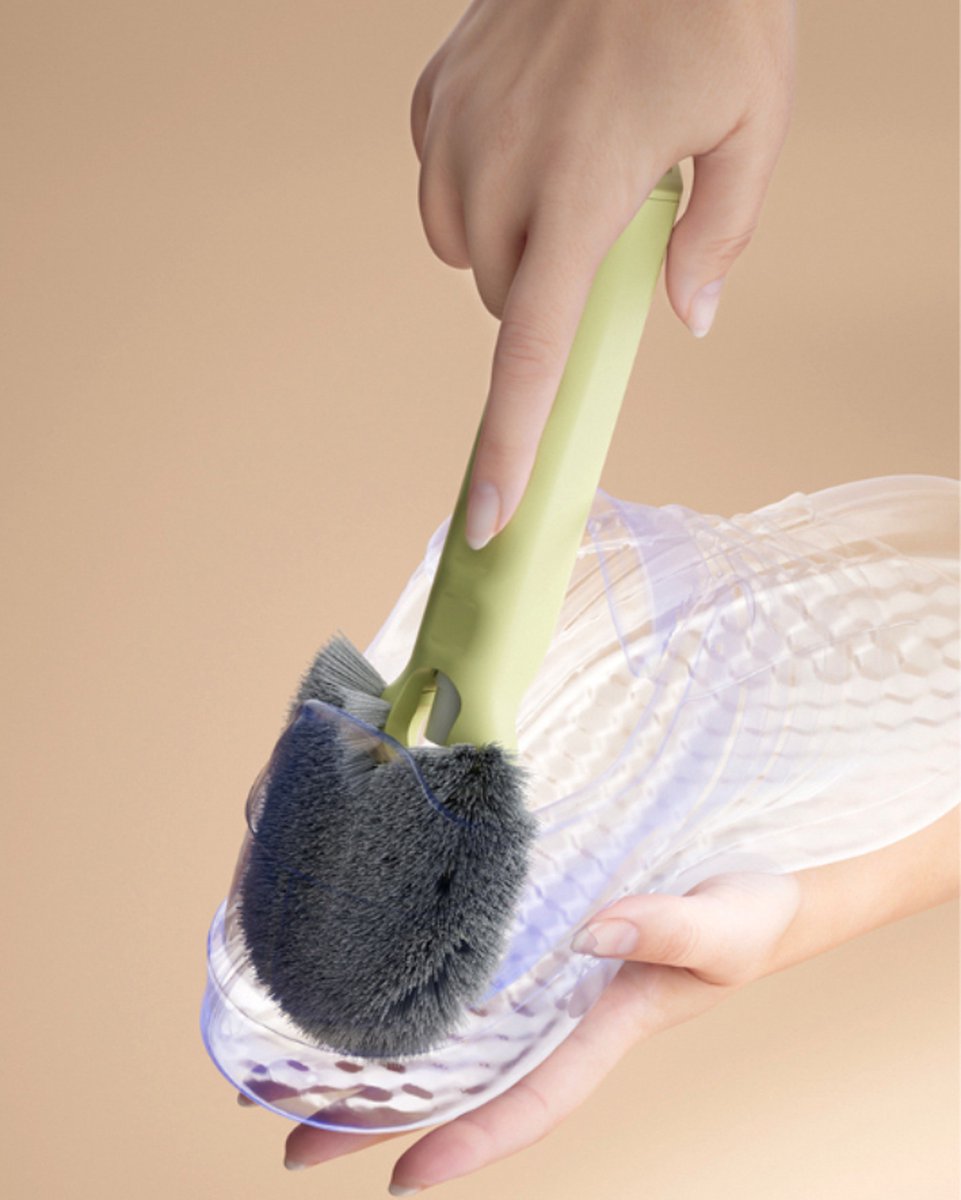 Shoe Cleaning Brush - Shoe Brush - Set of 2 Multifunctional Liquid Shoe Brushes - Refillable - Cleaning - Brush - Brush for Shoes - Shoe Care - Soft with Liquid Box - Image 5