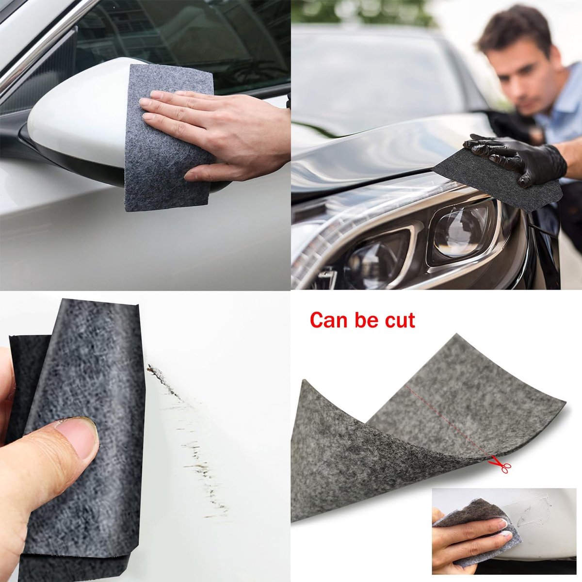 6 Pieces - Car Paint Scratch Remover Scratch Repair Cloth - Microfiber Cloths Professional - Nano Sparkle Cloth - Nano Scratch Cloth Clean Tool Repair Polishing Cloth - Car Scratch Repair Cloth Nano Magic Cloth - For cars - Image 2