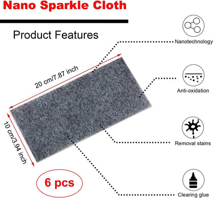 6 Pieces - Car Paint Scratch Remover Scratch Repair Cloth - Microfiber Cloths Professional - Nano Sparkle Cloth - Nano Scratch Cloth Clean Tool Repair Polishing Cloth - Car Scratch Repair Cloth Nano Magic Cloth - For cars - Image 5