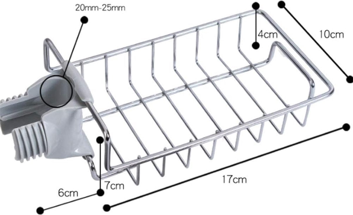 Sink Organizer - Countertop Organizer - Dishcloth Holder - Countertop Organizer - Kitchen Organizers - Storage and Organization - Dish Brush and Sponge Holder for Sink - Kitchen Faucet - Soap Holder - Drying Rack - Bathroom - Countertop Storage Rack - Sta - Image 5