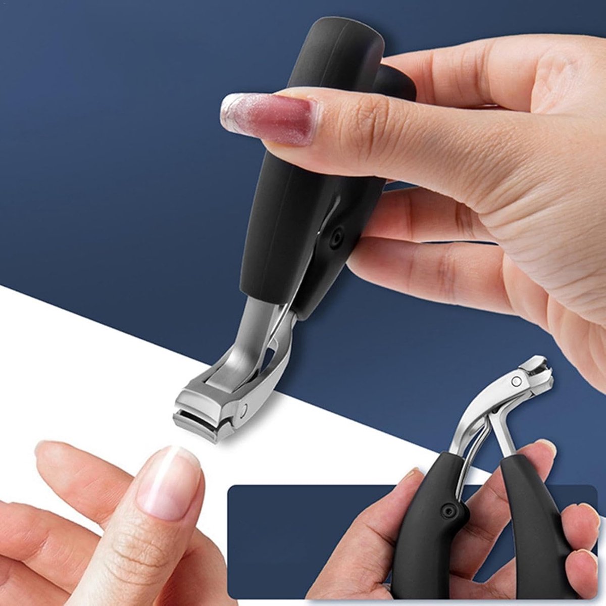 Nail Clipper Set with Nail File - Professional Nail Clipper - Nail Clipper - Toenails and Fingernails - Toenail Clipper - Nail Set for Fungal Nails - Ergonomic Design - For Thick Nails - 6 Pieces - Image 3