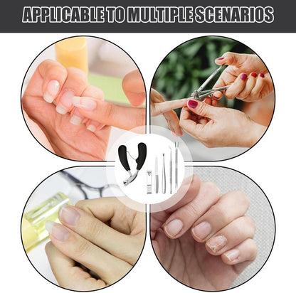 Nail Clipper Set with Nail File - Professional Nail Clipper - Nail Clipper - Toenails and Fingernails - Toenail Clipper - Nail Set for Fungal Nails - Ergonomic Design - For Thick Nails - 6 Pieces - Image 4