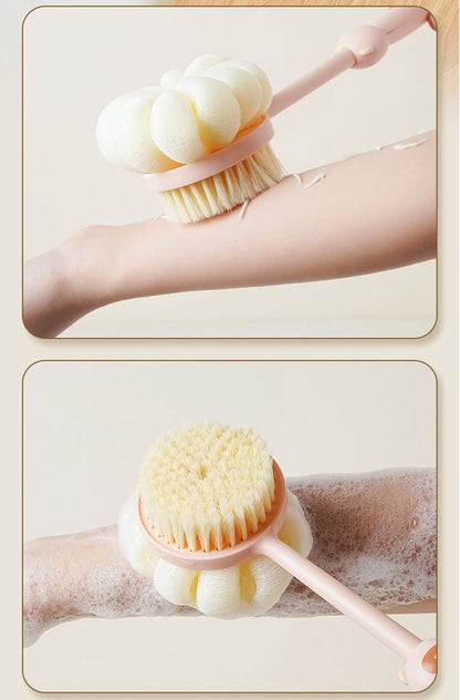 Bath Brush - 3 Pieces - Back Brush Shower with Long Handle - Body Brush - Double-Sided - Massage - Rich Lather - Back Scrubber - Shower Brush - Back Brush - Skin Brush - Exfoliating Back Brush - Bath & Shower Accessories - Deep Cleansing - Image 2
