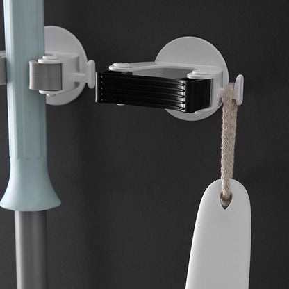 Broom Holder - 4 pieces - Self-adhesive - Broom Holder - ABS - Broom Hanging System - Broom Holder - Garden Tools - Tool Holder - White - Strong adhesion - No Drilling Required - Image 4