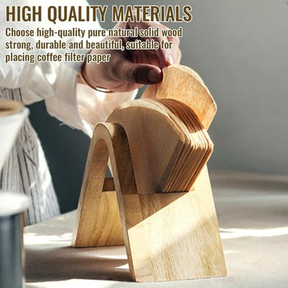 Wooden Coffee Filter Holder - Filter Coffee - Coffee Filter Holder - Filter Bag Holder - Suitable for All Filters - Espresso - Barista - Coffee Making - Barista Essentials - Enjoy Delicious Coffee - For Home, Office, Cafe, Hotel, etc. - Image 3