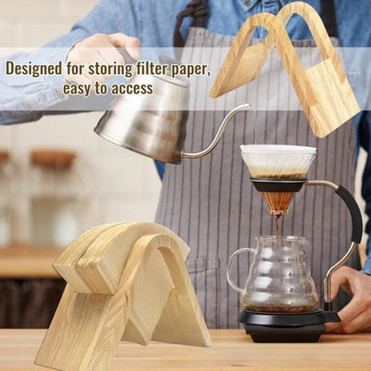Wooden Coffee Filter Holder - Filter Coffee - Coffee Filter Holder - Filter Bag Holder - Suitable for All Filters - Espresso - Barista - Coffee Making - Barista Essentials - Enjoy Delicious Coffee - For Home, Office, Cafe, Hotel, etc. - Image 4