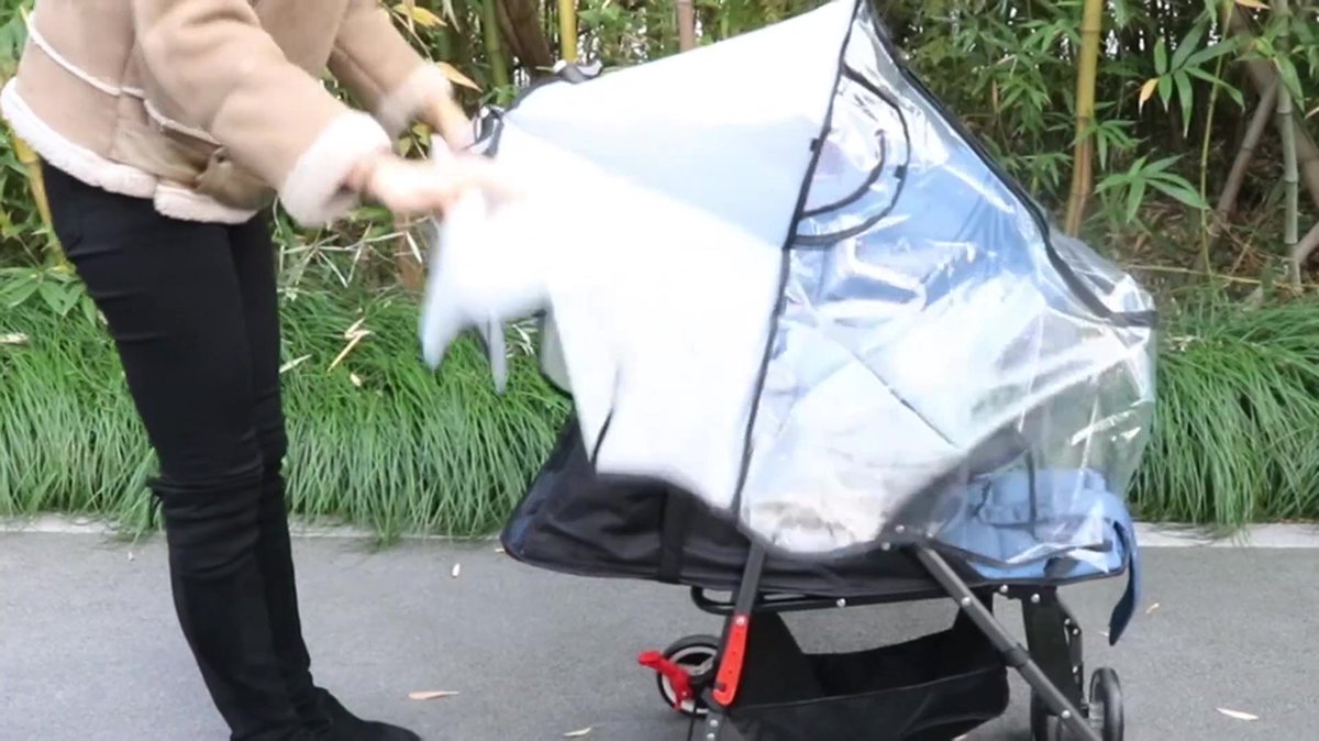 Stroller Rain Cover - Universal - Stroller Rain Cover - Buggy Rain Cover - Rain Cover for Stroller - Universal Stroller Accessory - Baby Weather Protection - Baby Travel Weather Shield - Windproof Waterproof - Protection Against Dust and Snow - Image 2