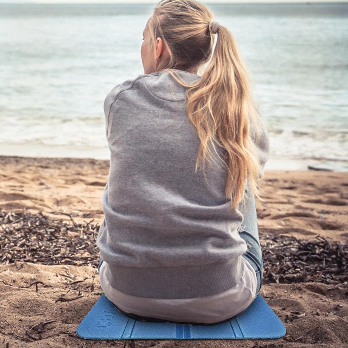 Outdoor Seat Cushions - Foldable Foam Seat Cushion - Hiking Seat Mat - Camping Seat Mat - Foldable Seat Mat - Lightweight - Waterproof - 385x275x8 mm - For Outdoors, Garden, Camping, Picnic - Blue - 1 Piece - Image 2