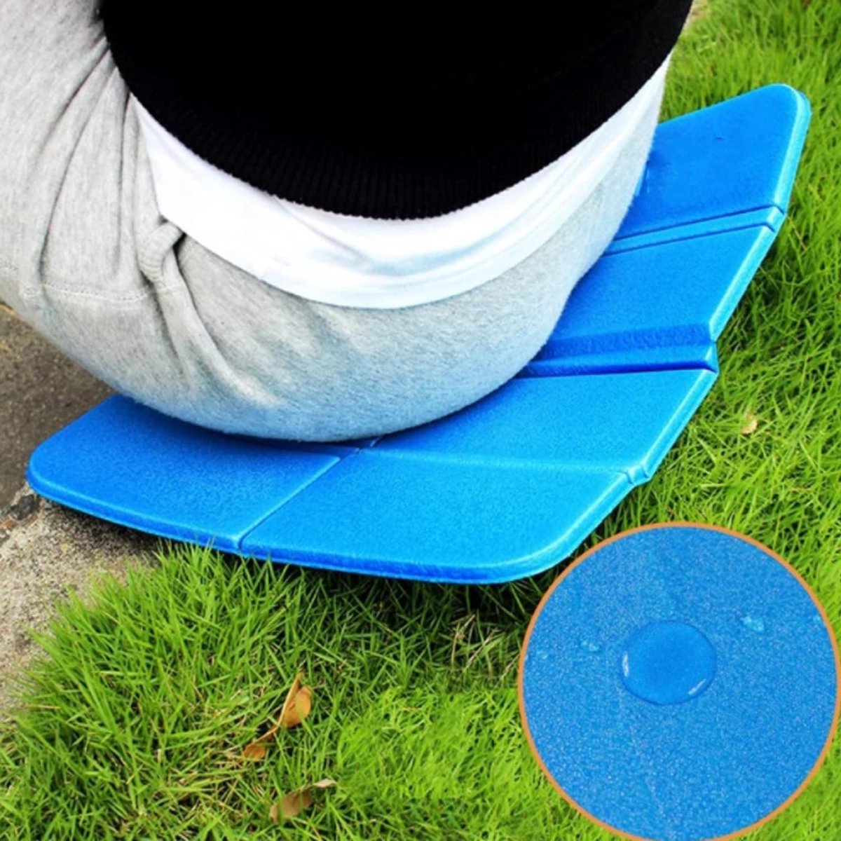 Outdoor Seat Cushions - Foldable Foam Seat Cushion - Hiking Seat Mat - Camping Seat Mat - Foldable Seat Mat - Lightweight - Waterproof - 385x275x8 mm - For Outdoors, Garden, Camping, Picnic - Blue - 1 Piece - Image 3