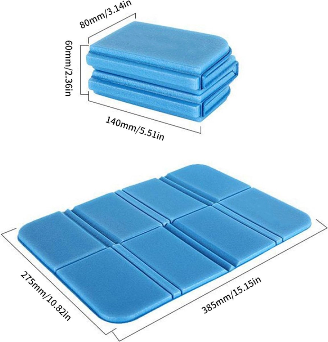 Outdoor Seat Cushions - Foldable Foam Seat Cushion - Hiking Seat Mat - Camping Seat Mat - Foldable Seat Mat - Lightweight - Waterproof - 385x275x8 mm - For Outdoors, Garden, Camping, Picnic - Blue - 1 Piece - Image 5
