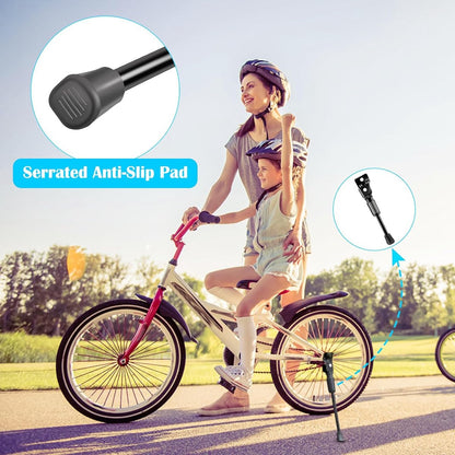 18 Inch - Bicycle Stand for Children's Bikes - MTB Kickstand - Single Bicycle Stand - Bicycle Accessories for Children - Bicycle Stand - Side Stand for Bicycles - Bicycle, E-Bike, City Bike & Mountain Bike - Black - Easy to Install - Image 4