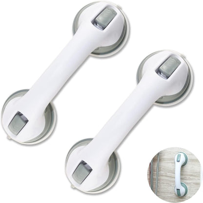 Wall Grab Bar - 2-Piece - Professional Non-Slip Handle - Wall Grip - Toilet Grab Bar - Bath Grab Bar - Shower Grab Bar - Grab Bar - Safety Grip - Providing Support - Very Safe - For Bathroom/ Shower/Toilet /Cabinet Handles /Glass Doors /Windows - Image 2