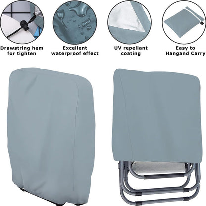 Waterproof Chair Cover - Garden Furniture Protective Cover - Garden Chair Cover - Garden Furniture Cover - Chair Cover for Garden Chairs - Cover for Folding Chairs - Weatherproof Chair Protective Cover - For Outdoor Use in the Garden, Balcony, or Terrace  - Image 5