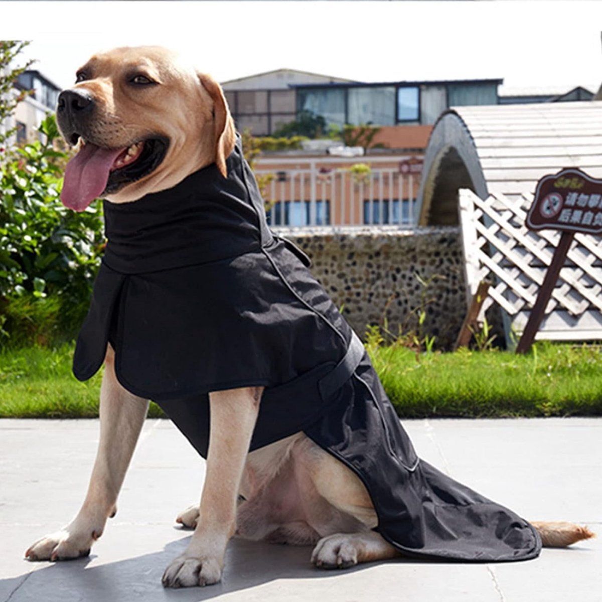Dog Coat - Warm Coat for Dogs - Reflective Dog Coat with Fur Collar - Back Length 40cm - Dog Weight 8-11kg - Dog Winter Coat - Windproof Coat for Dogs - With Soft Fleece Lining - Dog Clothing - Pet Clothing - Dog - Black - Size XS - Image 5