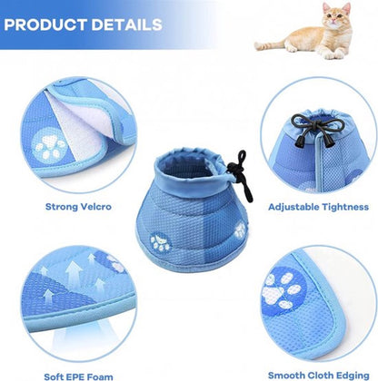 Cat collar - Cat recovery collar - Cat collar - Cat cone - Elizabethan Collars For Cats - Cat Collar - Adjustable - Soft - Size L - Blue - Image 2