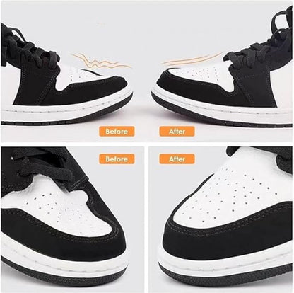 Sneaker Crease Protector - 8 Pairs - Anti-Crease Protector - Shoe Crease Protector - Sizes 40 to 45 (L) - Anti-Crease - Sneaker Shield - Sneaker Protector - Shoe Trees - Breathable - Reusable - White and Black - For All Shoes - Image 5