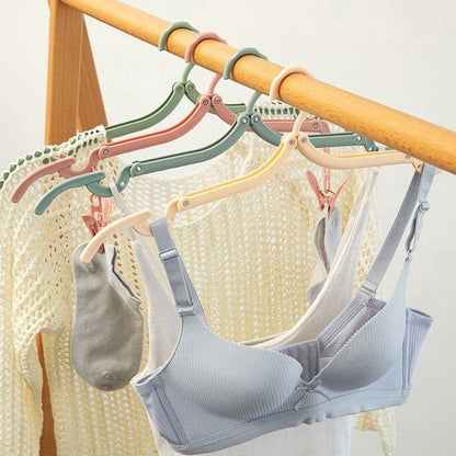 12 Pieces Clothes Hangers - Foldable Clothes Hangers - Anti-Slip - Coat Hangers - Trouser Hangers - Travel Clothes Hangers - Durable & Portable - Trackless - Plastic - Bedroom Organizers - Travel Accessories - Space-Saving Clothes Hangers - Image 5