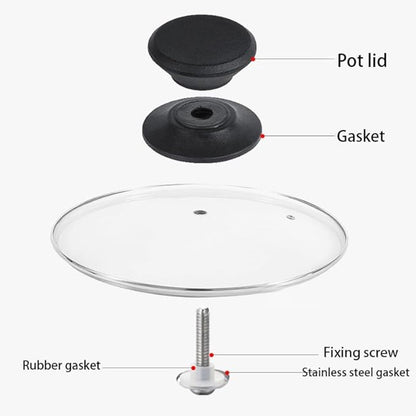 Handles for pot lids - Lid knobs - Replacement parts for cookware - Universal - Handles for pans - Screw-on accessories - Handles for pot lids - Suitable for pot lids and casseroles (black - 6-pack) - Image 5