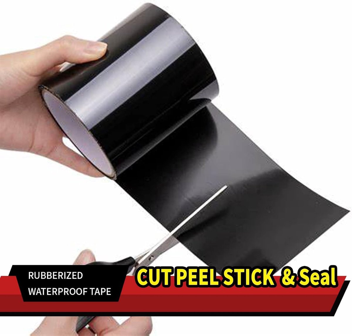 Super Strong Waterproof Tape - Duct Tape - Mounting Tape - 10 x 150cm - Leakage Tape - Flex Tape - General Utility Tape - Repair Tape - General Utility Tape - Black - For Pool/Bathroom/Tent/Leak Repair - Image 3
